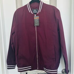 TacVasen Mens Windbreaker Bomber Jacket Casual Spring Zip-Up Coat size M Red